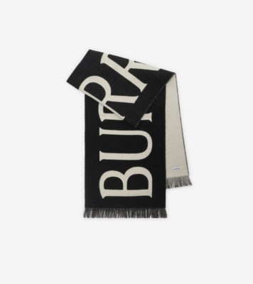 ★ BURBERRY ★ ロゴ ウール ジャカードスカーフ ロゴ ウール ジャカードスカーフ (バーチブラウン) | Burberry