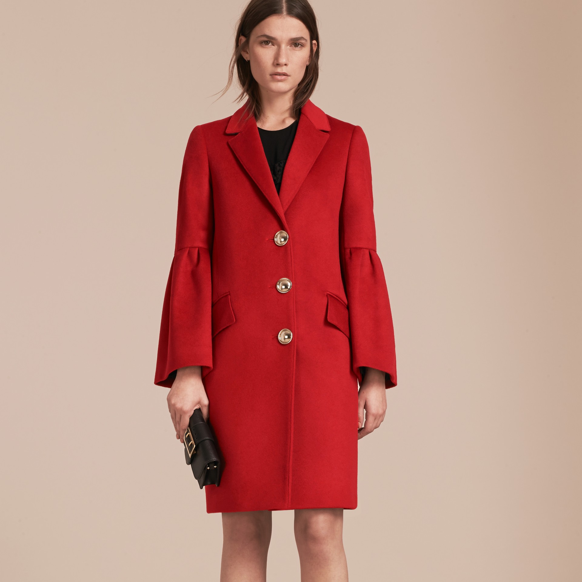Tailored Wool Cashmere Coat with Bell Sleeves Parade | Burberry