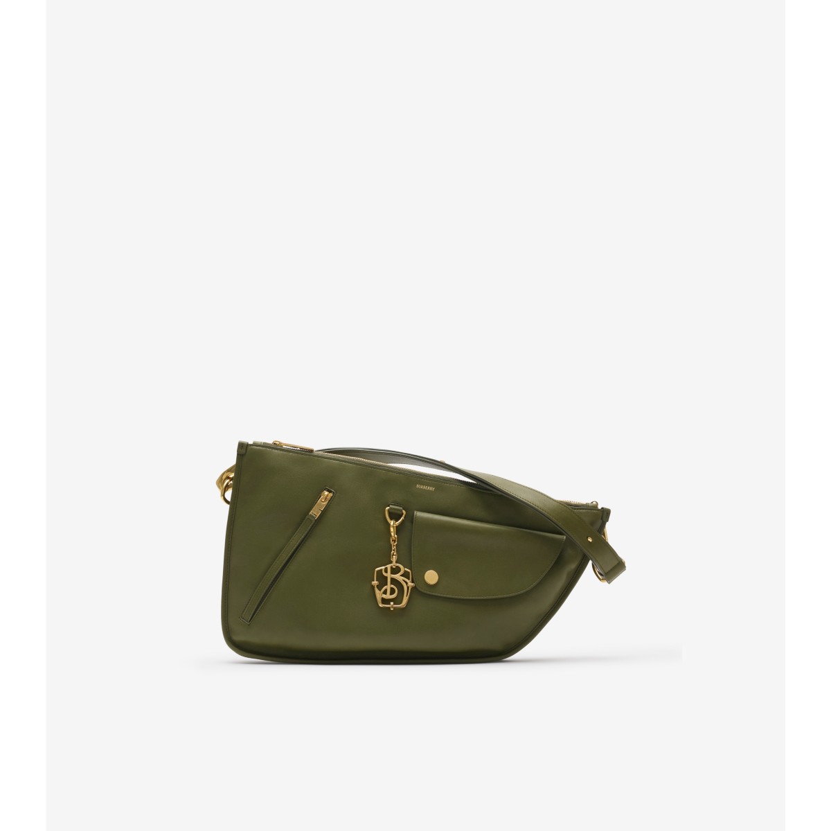 Shop Burberry Shield Twin Bag In Coal