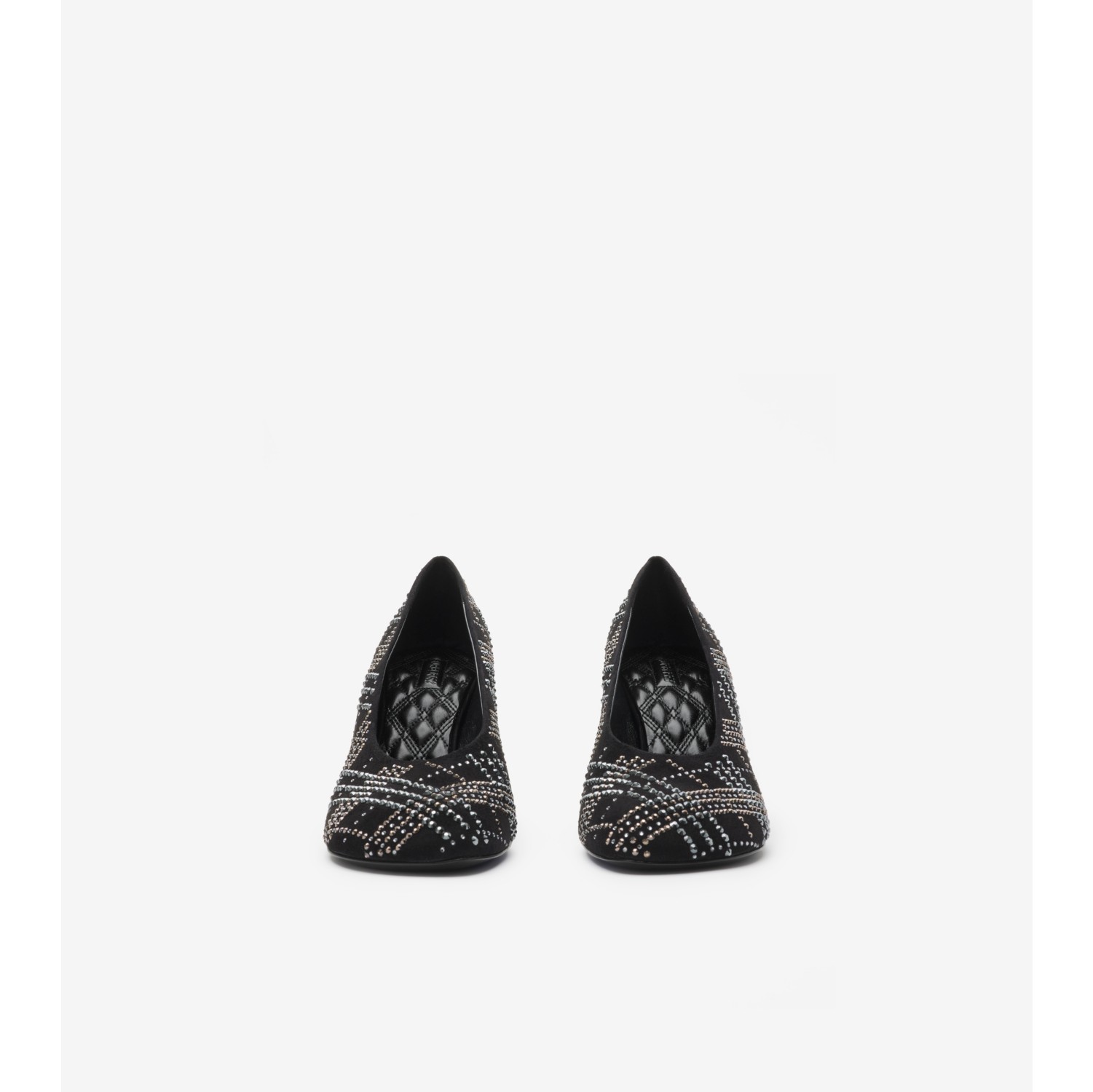 Crystal Check Suede Baby Pumps