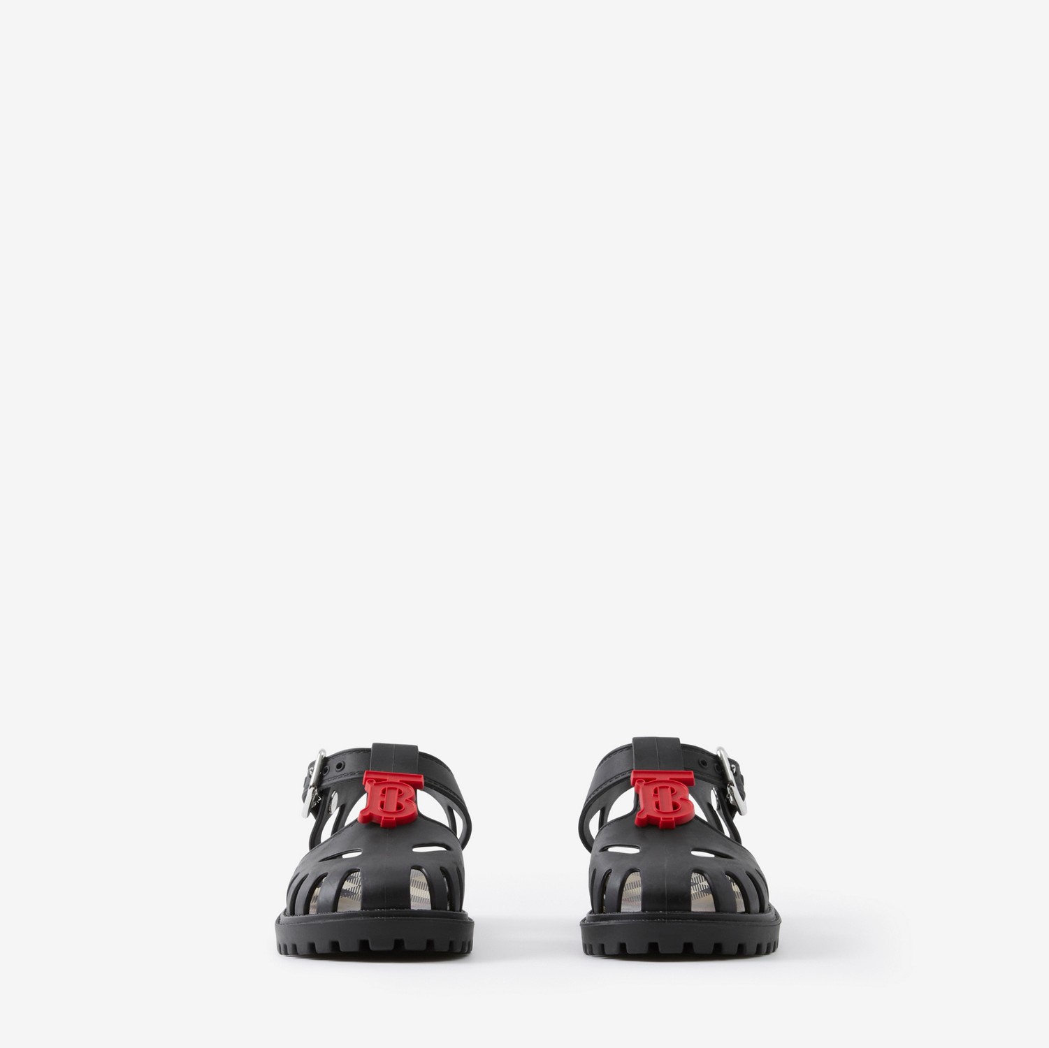 Monogram Motif Rubber Sandals in Black - Children | Burberry® Official