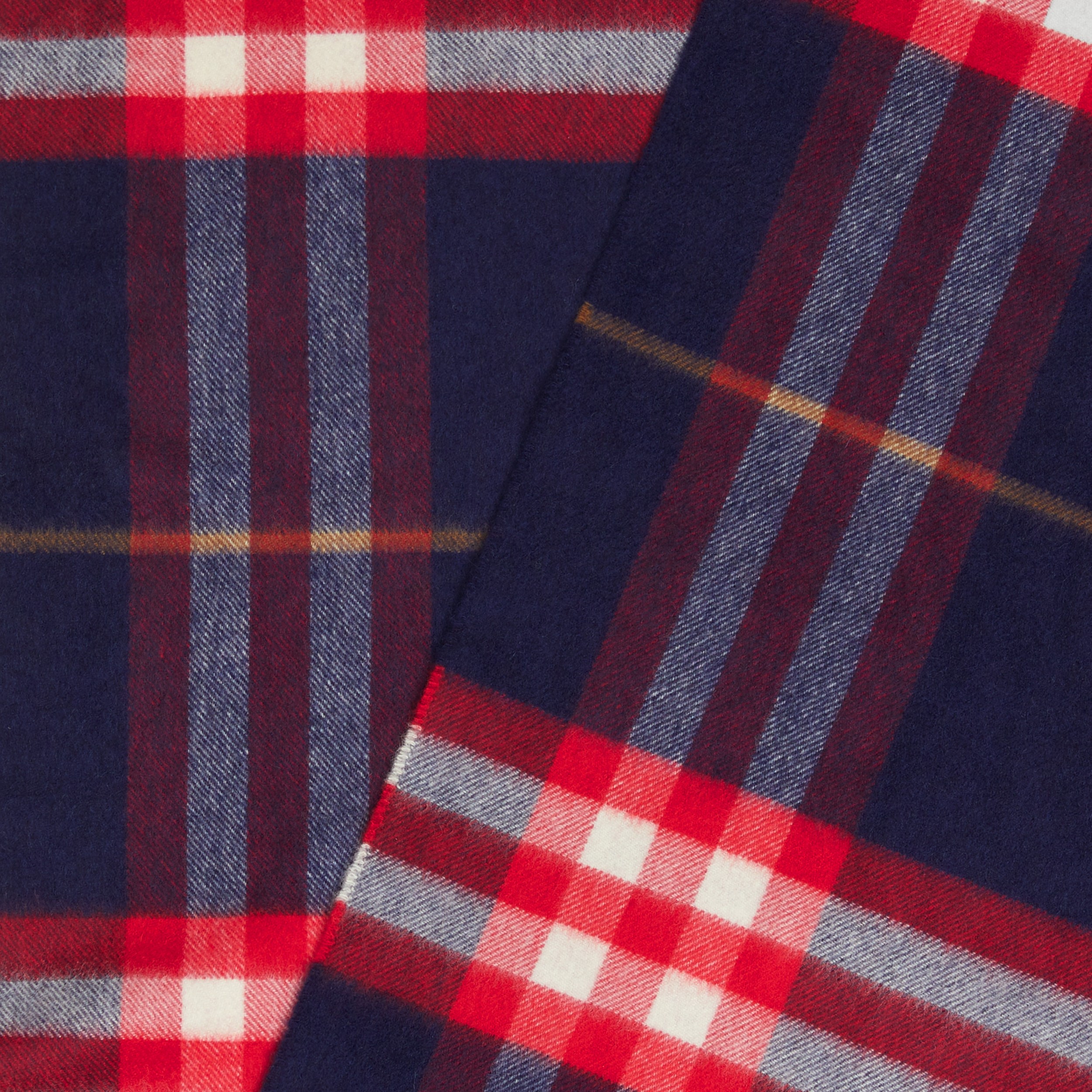 The Classic Cashmere Scarf in Navy/red | Burberry® Official - 2