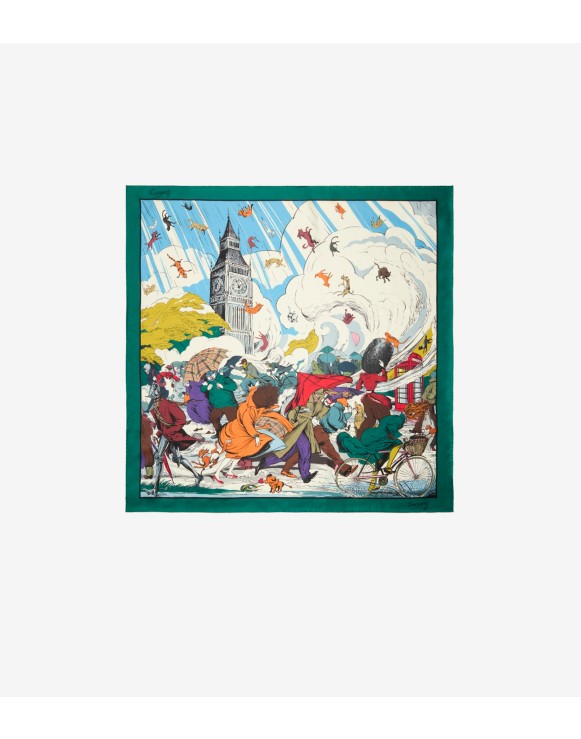 Raining Cats and Dogs​ Silk Scarf