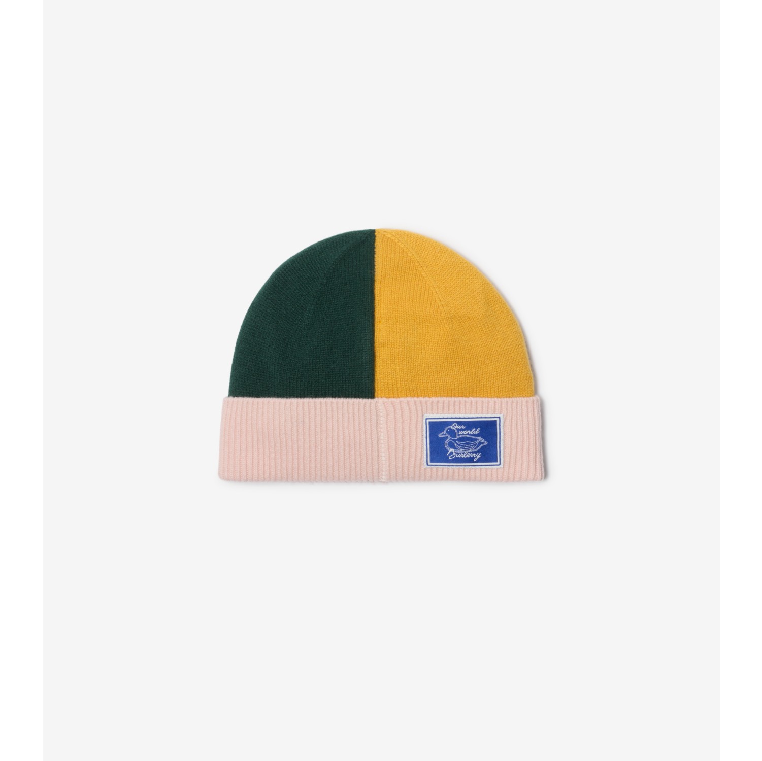 Gorro de cashmere em colour block