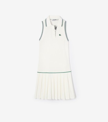 Burberry コットン テニスドレス (チョークホワイト) - ウィメンズ | Burberry®公式サイト