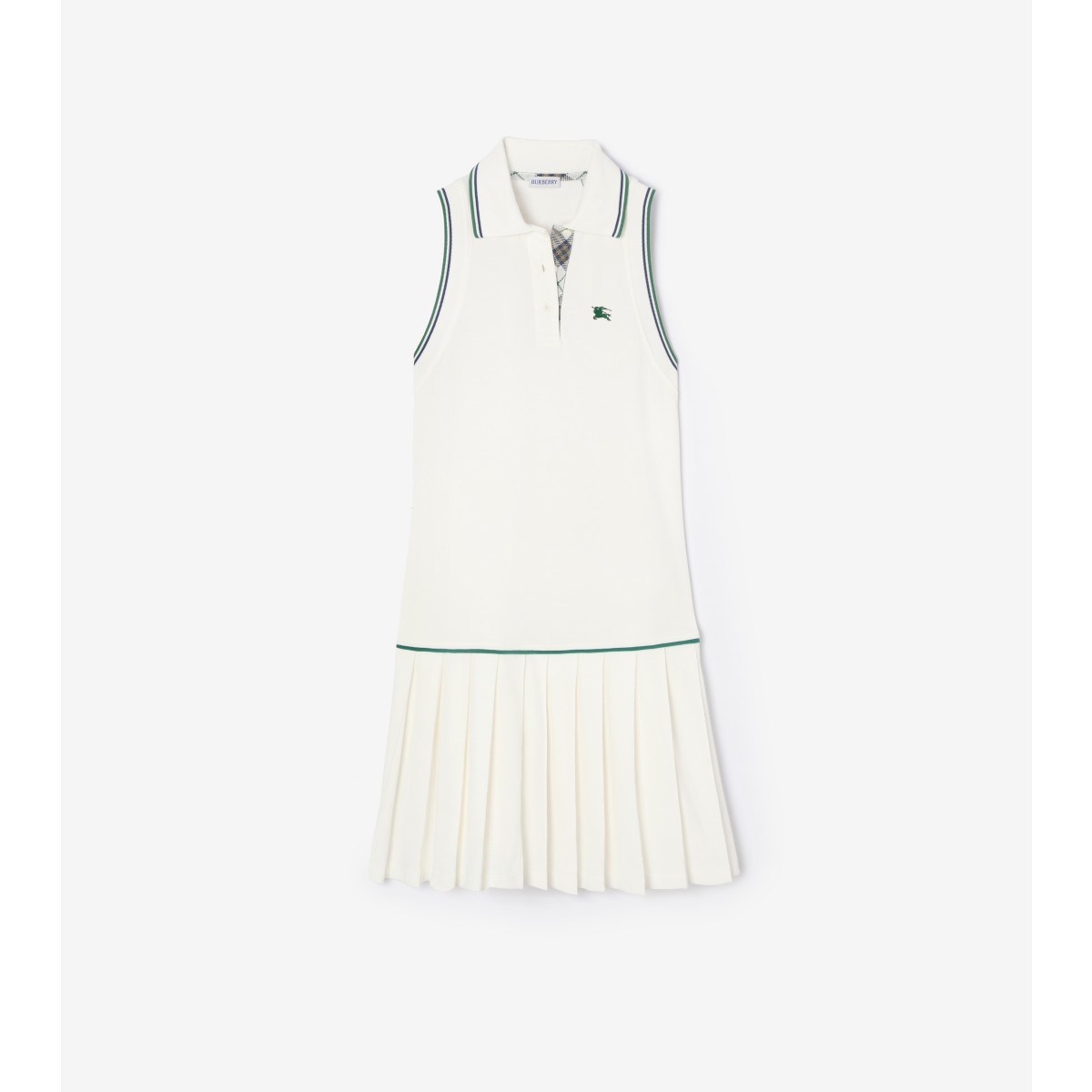  Check Piqué Tennis Dress