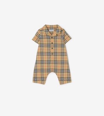 Burberry チェック コットンデイウェア (サンドベージュ) - チルドレンズ | Burberry®公式サイト