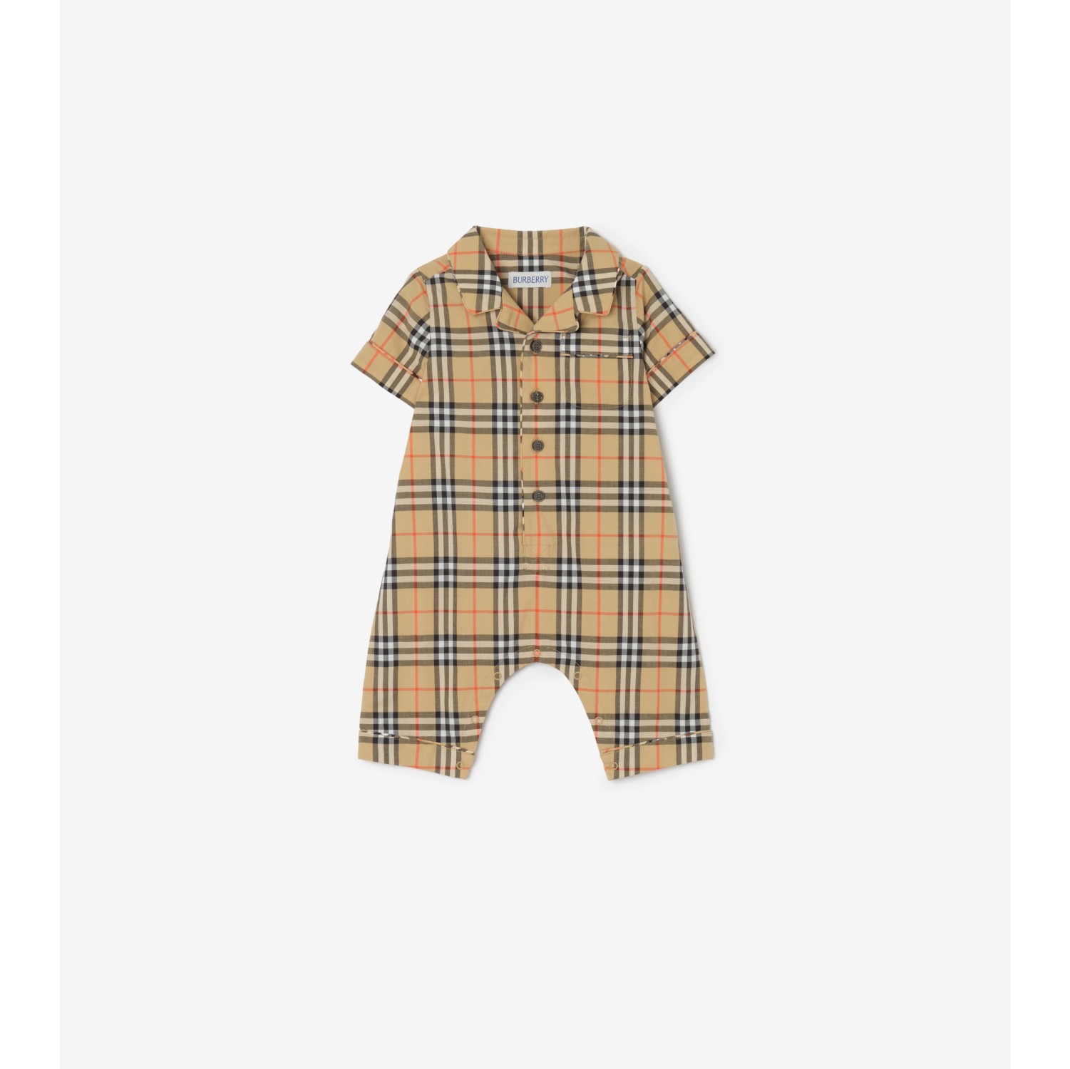 格纹棉质连身衣