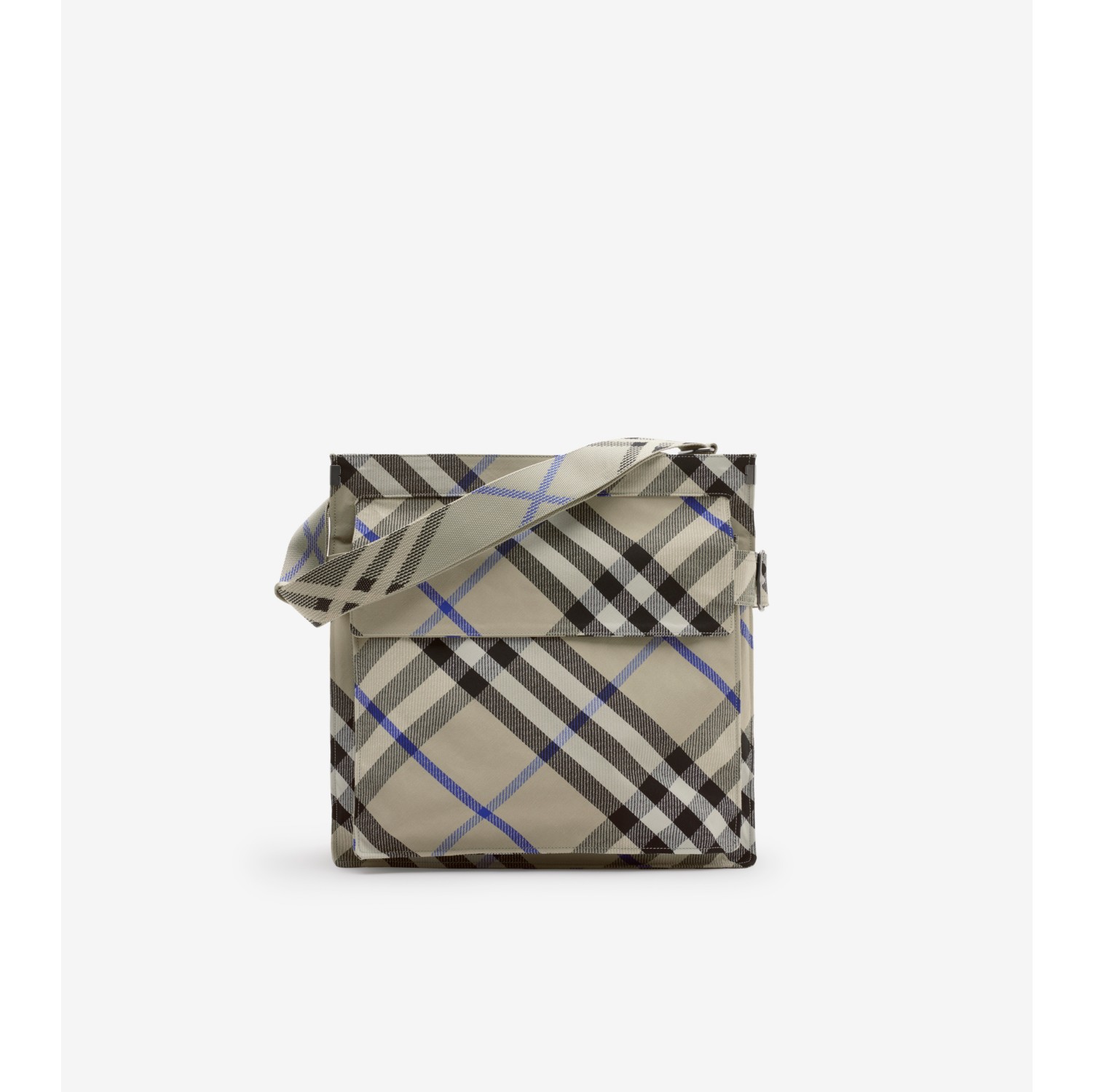 Medium Trench Tote in Lichen Men Cotton Gabardine Burberry Official