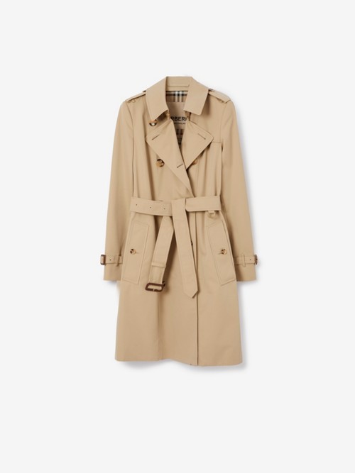 Burberry Mid-length Chelsea Heritage Trench Coat In Brown
