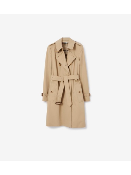 Shop Burberry Mid-length Chelsea Heritage Trench Coat In Honey