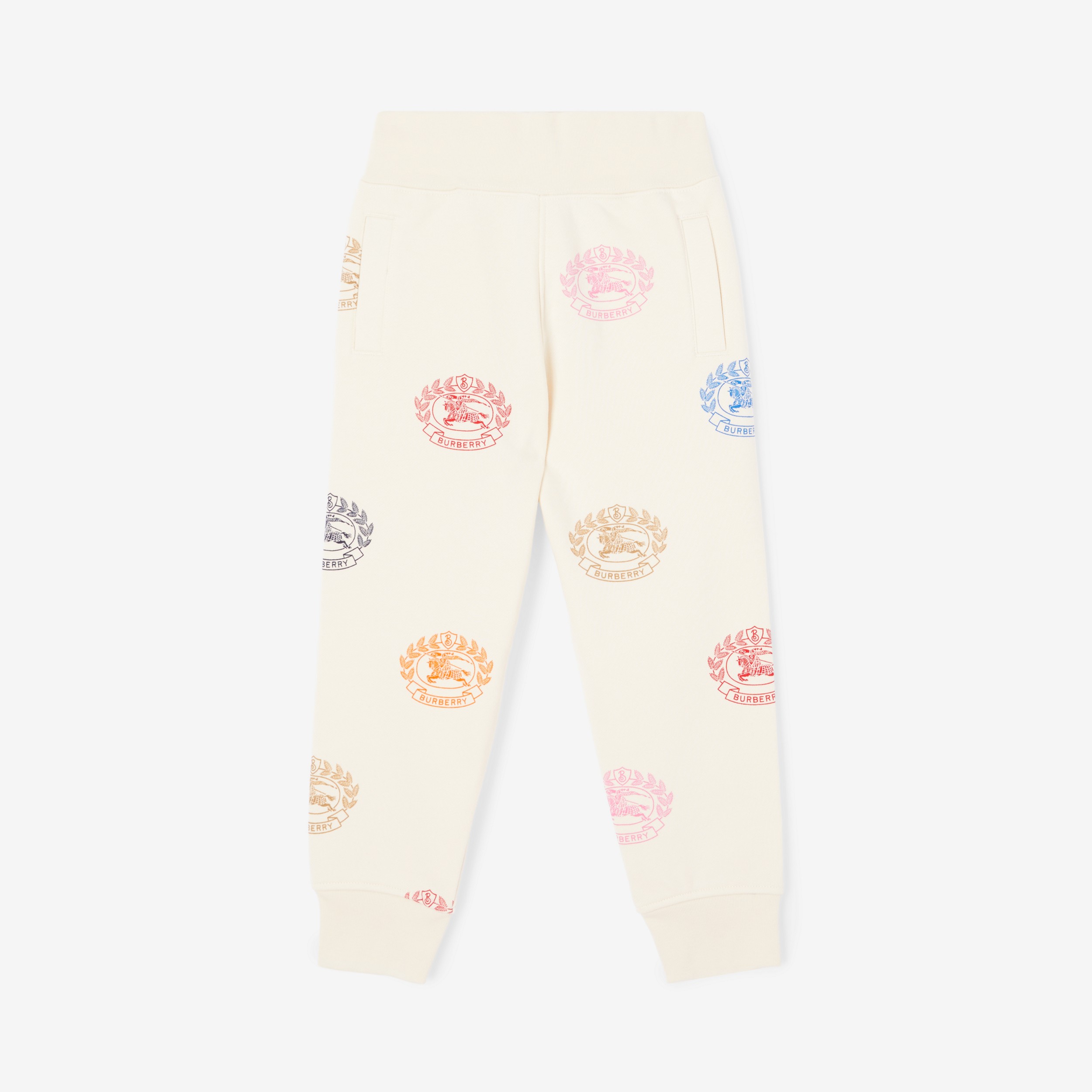 EKD Print Cotton Jogging Pants in Pale Cream | Burberry® Official - 1