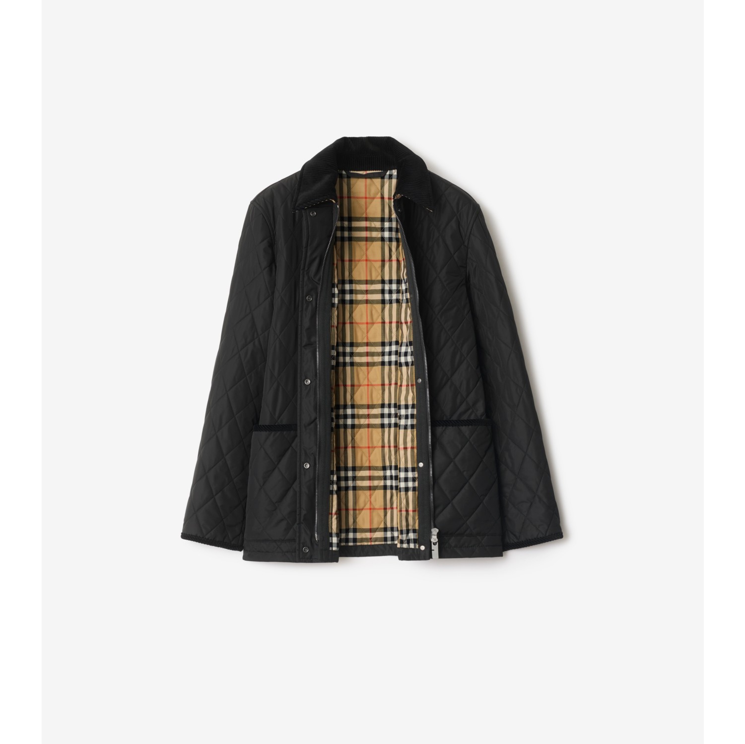 BURBERRY｜DOWN JACKETS (Quilting nylon coat (8072670)) Nylon Puffer Jacket in Black | Burberry® Official