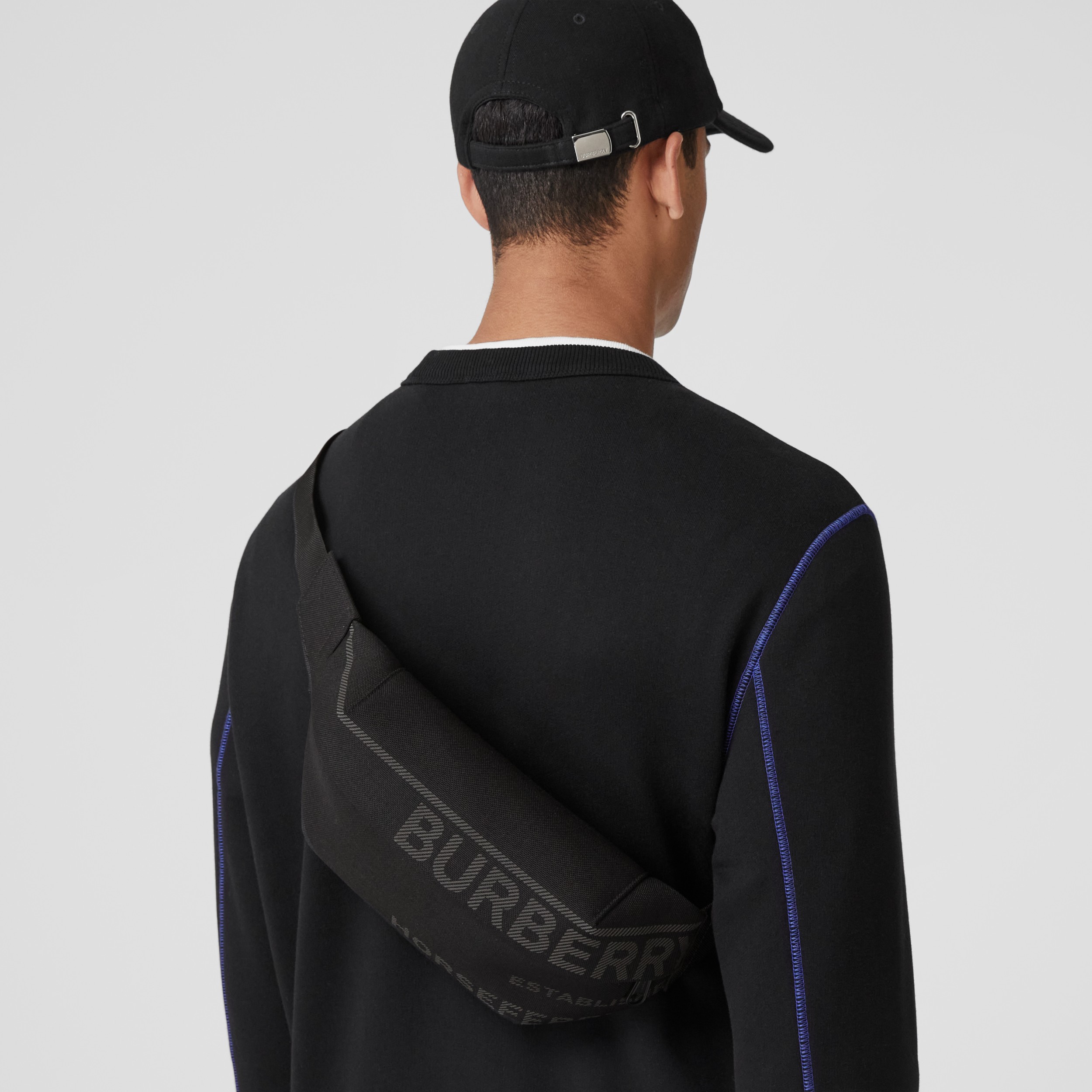 Horseferry Print Nylon Canvas Sonny Bum Bag in Black - Men | Burberry® Official - 3
