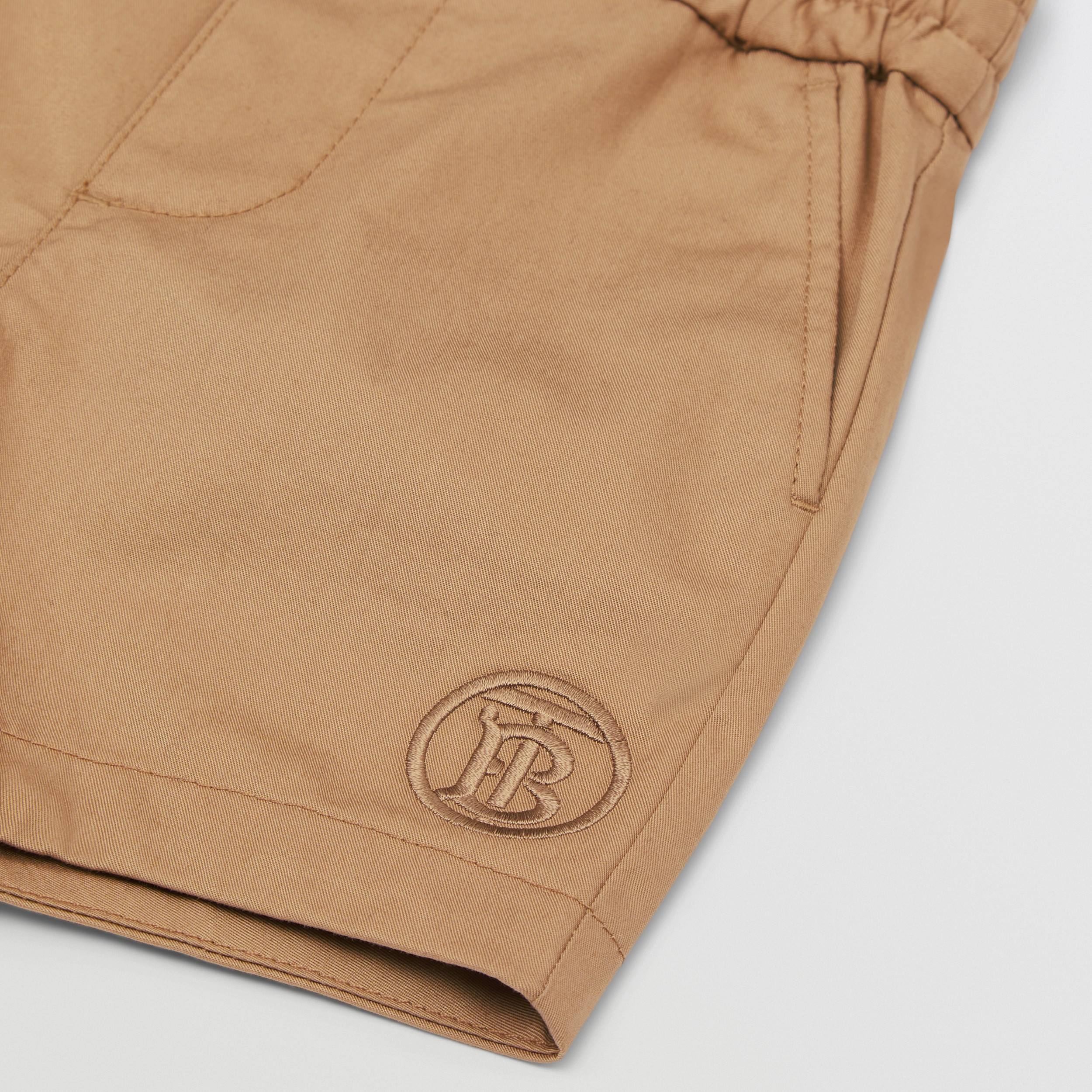 Monogram Motif Cotton Twill Chino Shorts in Archive Beige - Children | Burberry® Official - 2