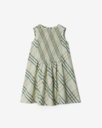 Check Cotton Dress in colour Breeze