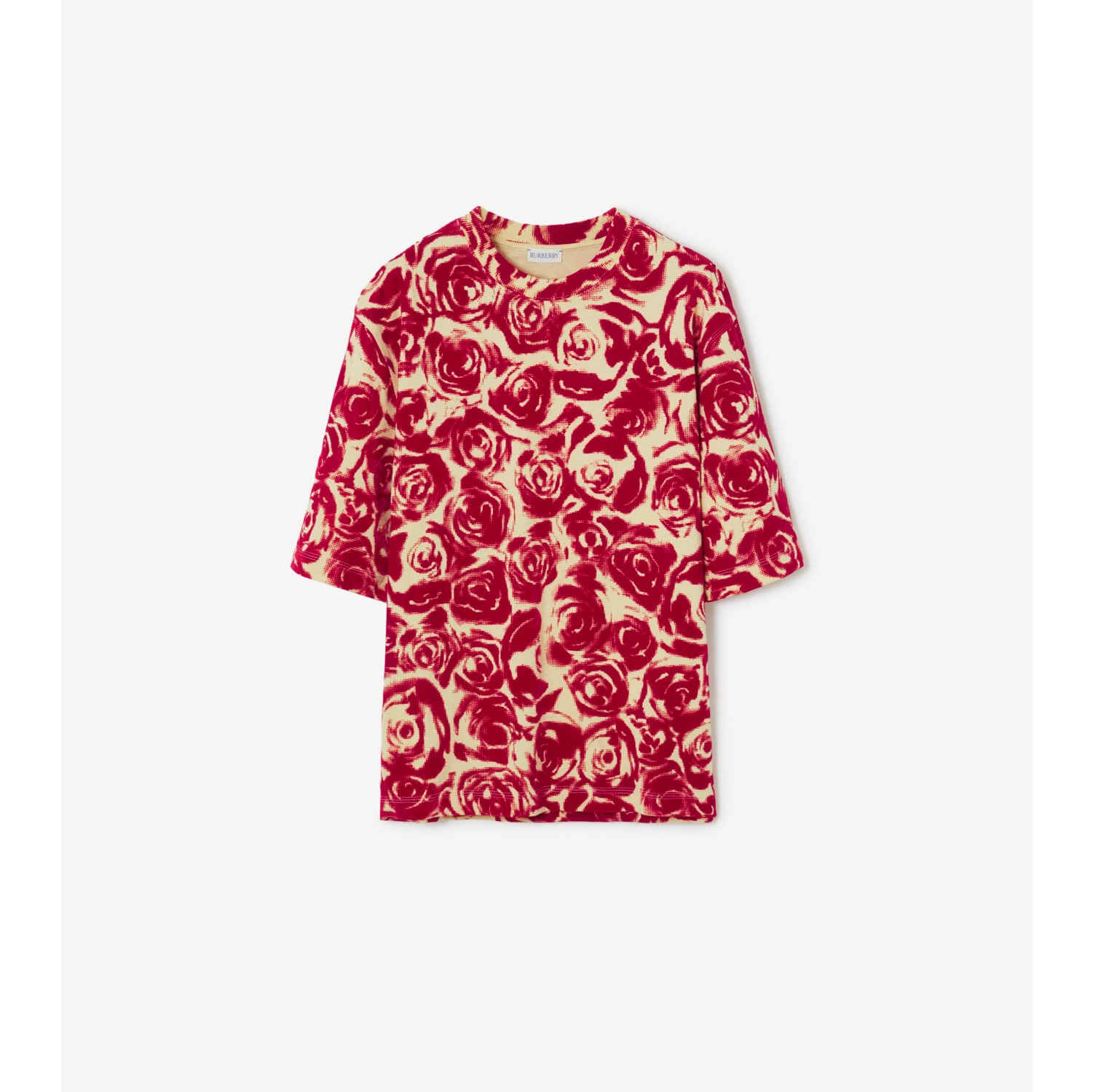 Rose Cotton T-shirt in Pillar - Women | Burberry® Official