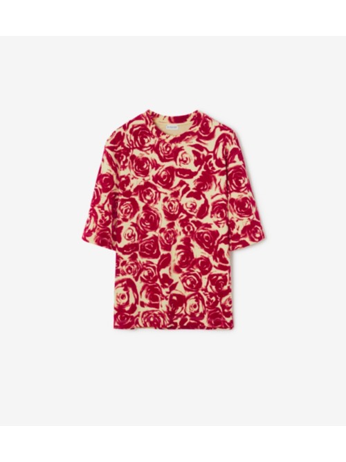 Burberry Rose Cotton T-shirt In Pink