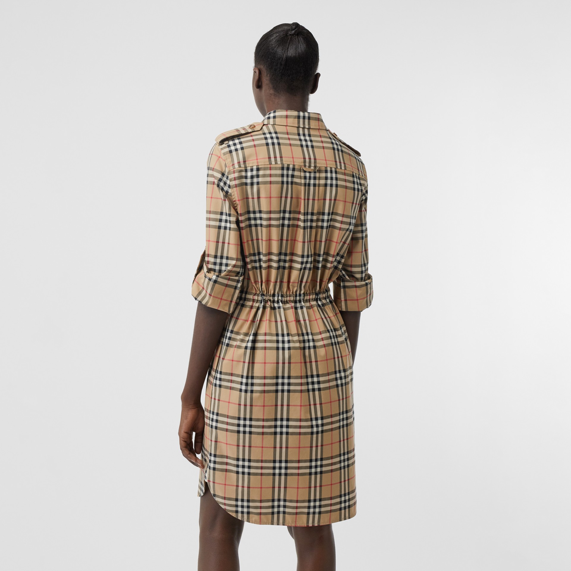 burberry vintage check shirt dress