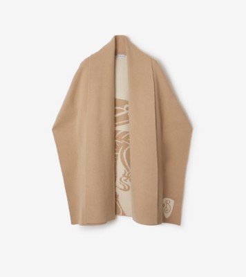 EKD Wool Cashmere Blend Cape in Cracker | Burberry® Official