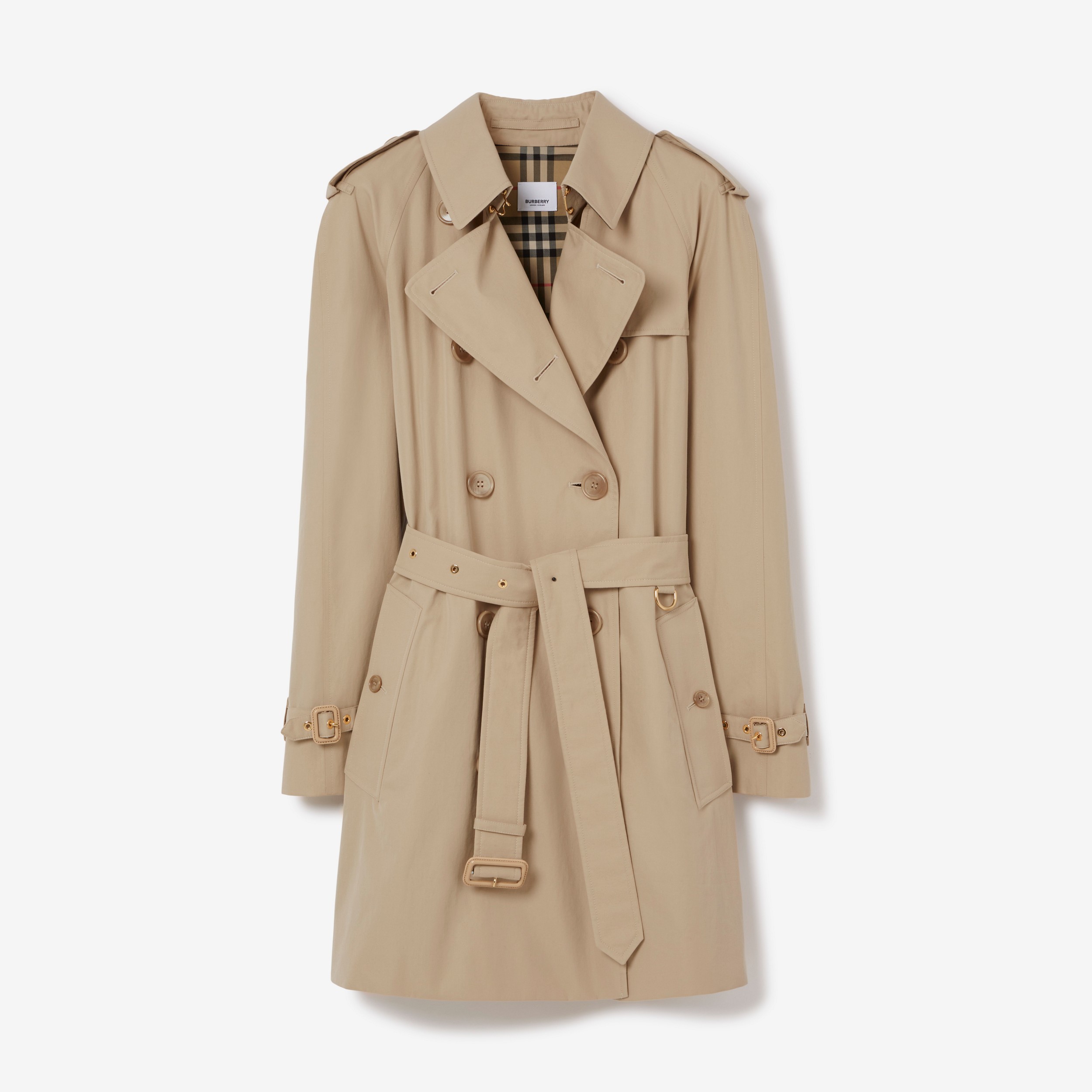 Trench coat Waterloo en algodón de gabardina tropical (Rosa Beige Suave) - Mujer | Burberry® oficial - 1