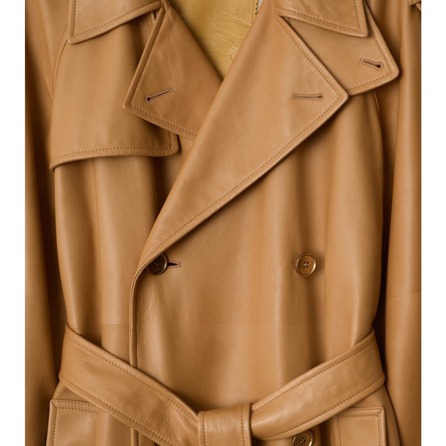 Trench long Castleford en cuir