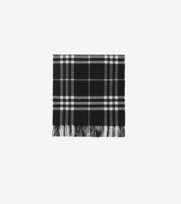 【関税＆送料込み】Burberry Scarf With Check Motif Check Cotton Scarf in Bright navy | Burberry® Official