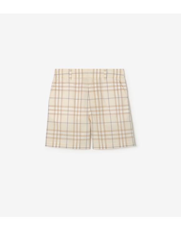 Check Cotton Shorts