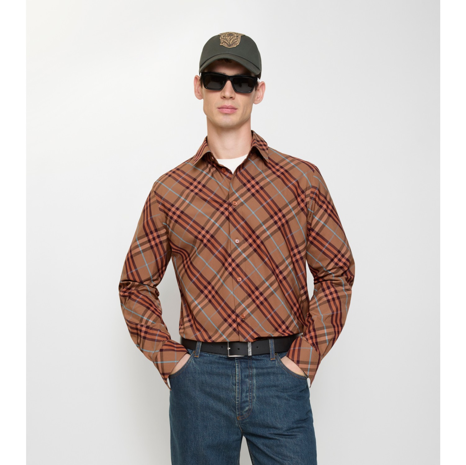 Chemise casual en coton Check