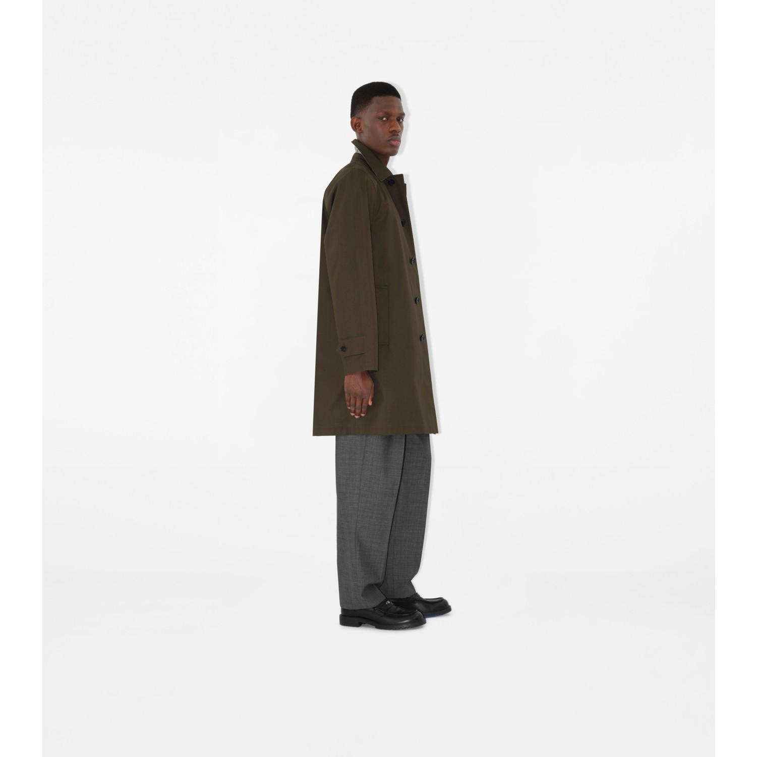 Mid-length Bonded Gabardine Car Coat