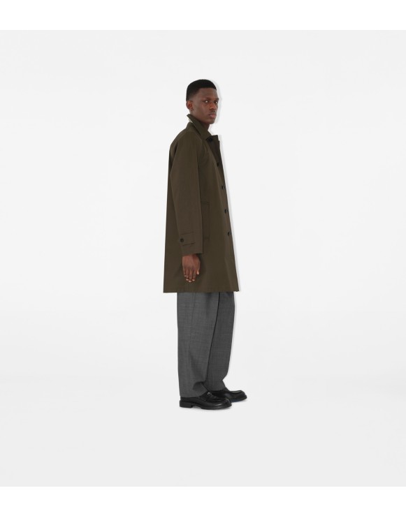Paletot mi-long en gabardine liée