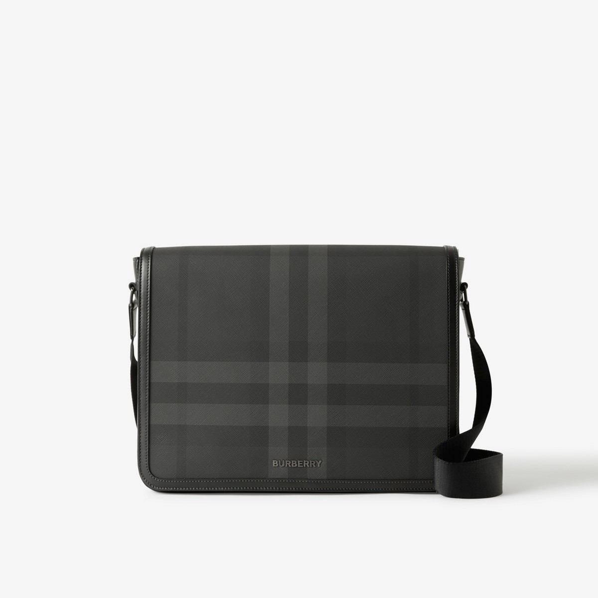 Burberry Medium Alfred Messenger Bag In Charcoal