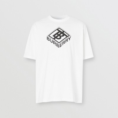 Logo Graphic Cotton T-shirt in White 