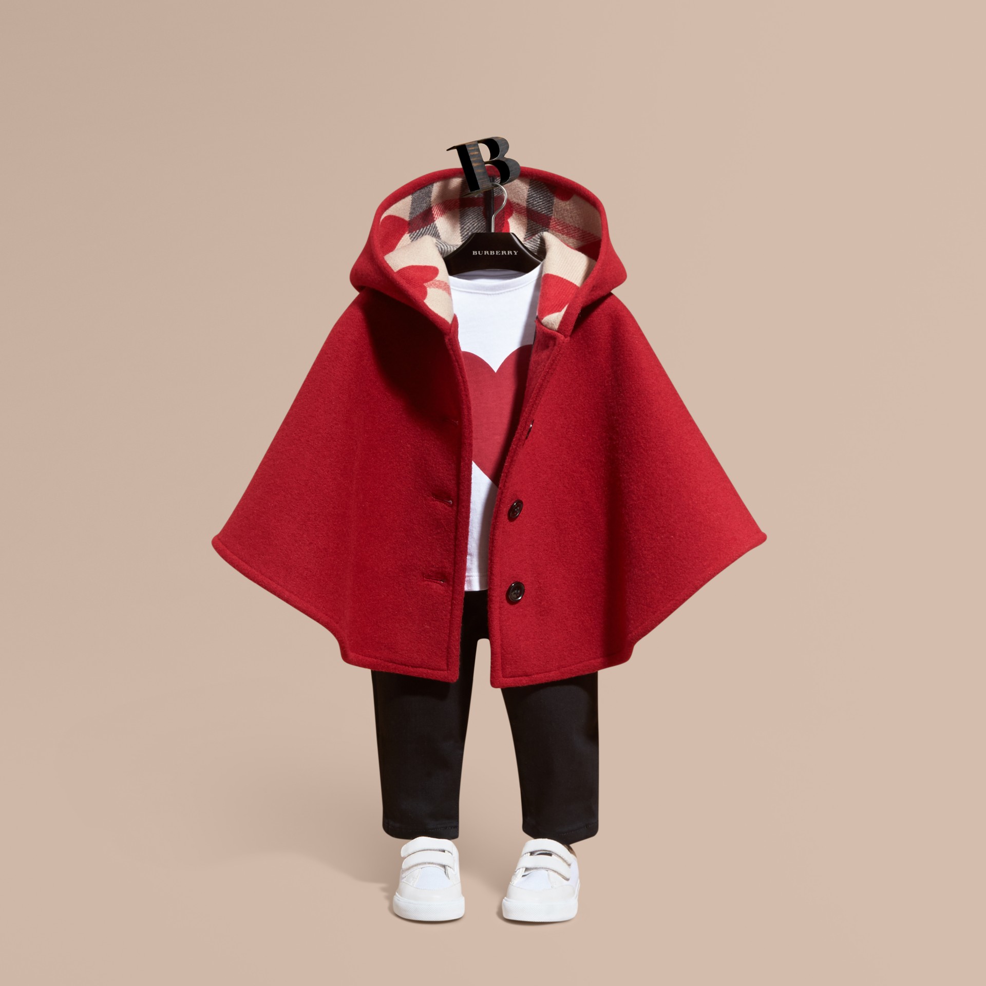 Hooded Wool A-line Cape | Burberry