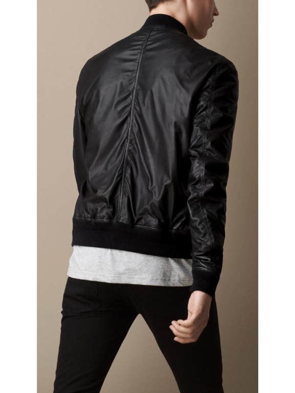 Nappa Leather Bomber Jacket in Black - Men | Burberry United States