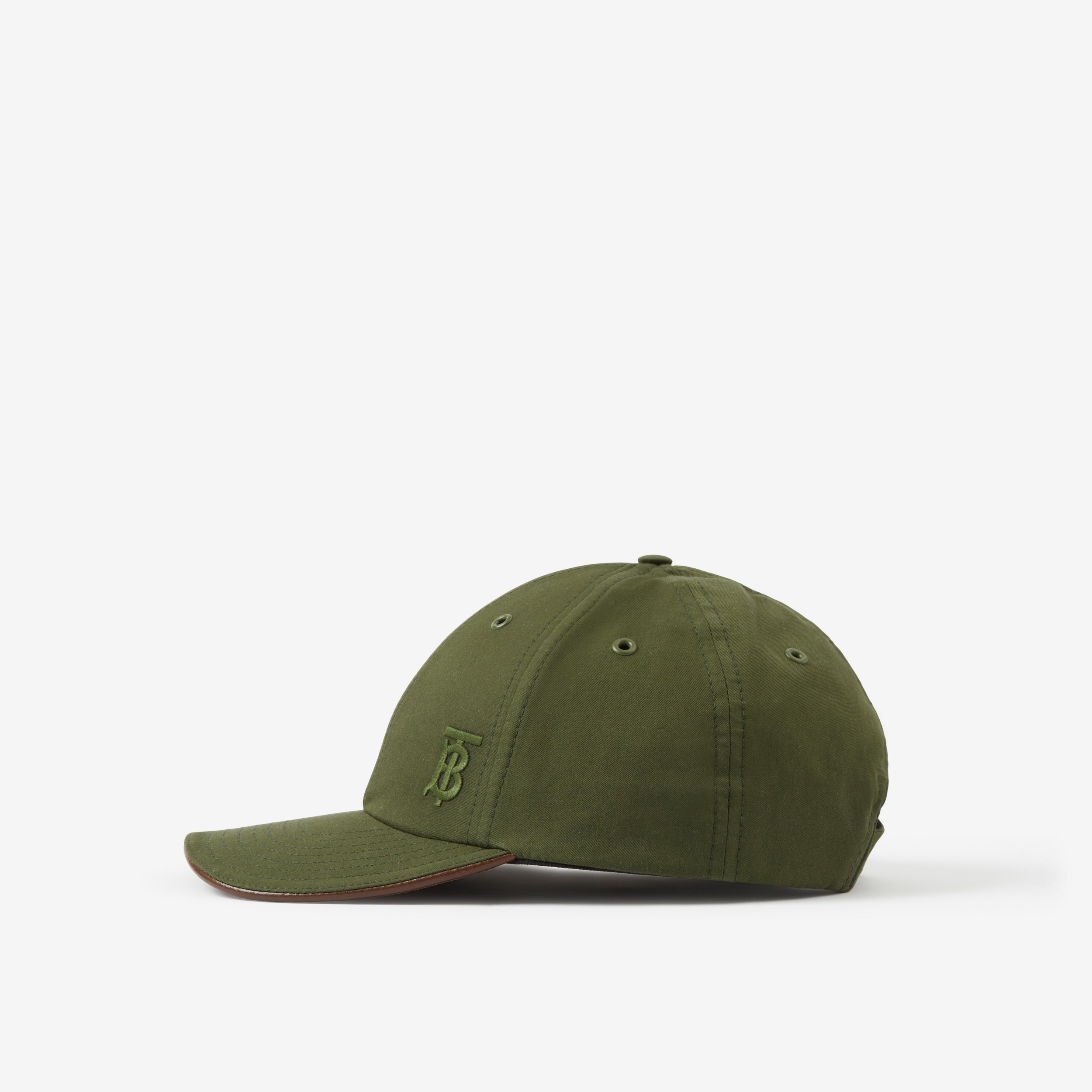 Gorra en algodón de gabardina tropical con monograma (Verde Militar) | Burberry® oficial - 4