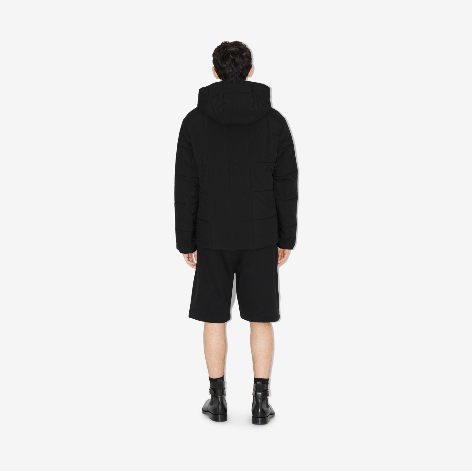 Veste matelassée semi-zippée en nylon (Noir) - Homme | Site officiel Burberry®