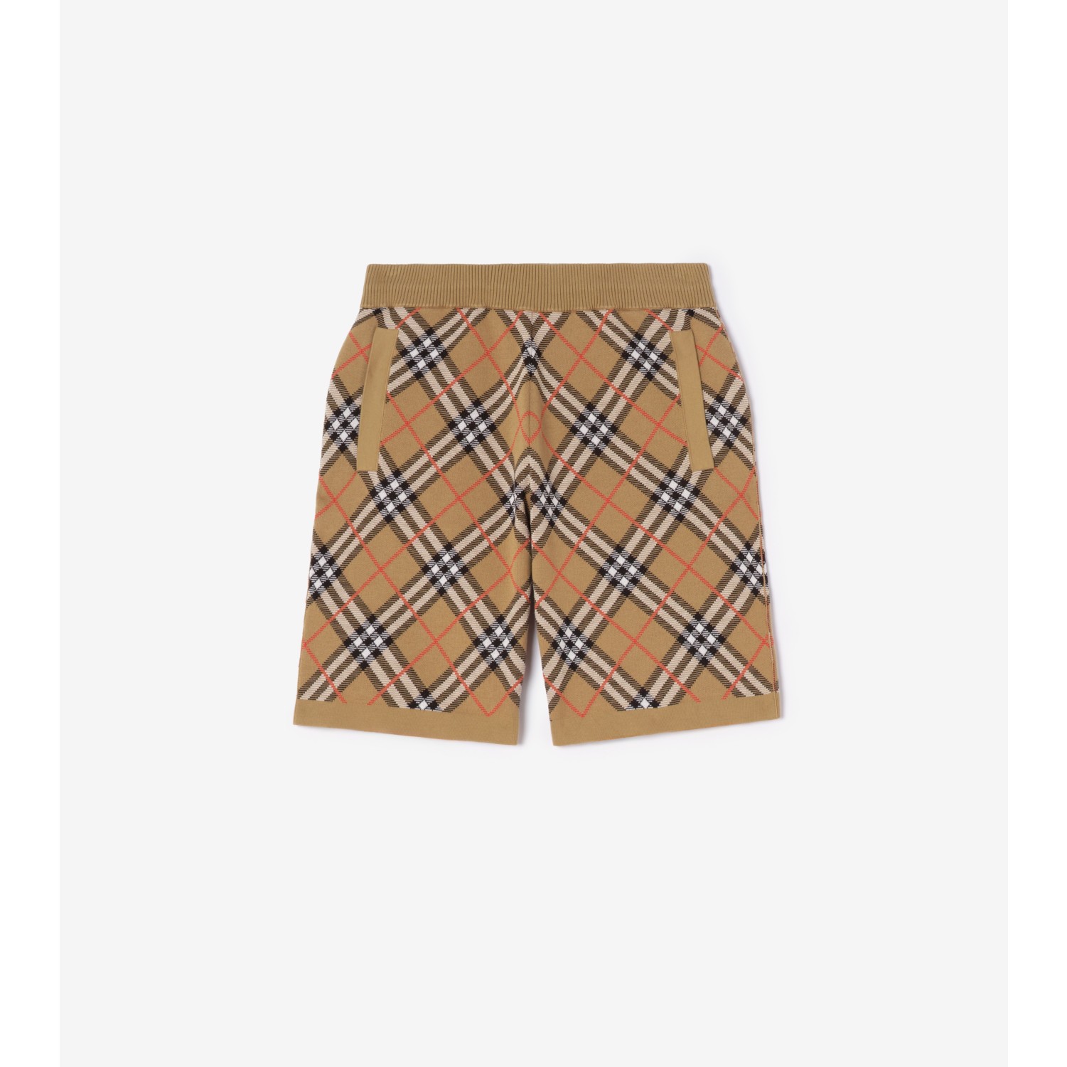 Check Cotton Blend Shorts