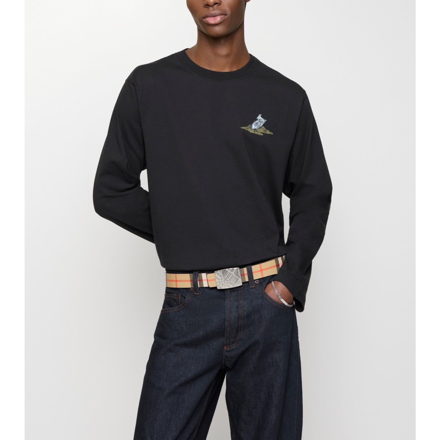 Reversible Engraved Check Belt