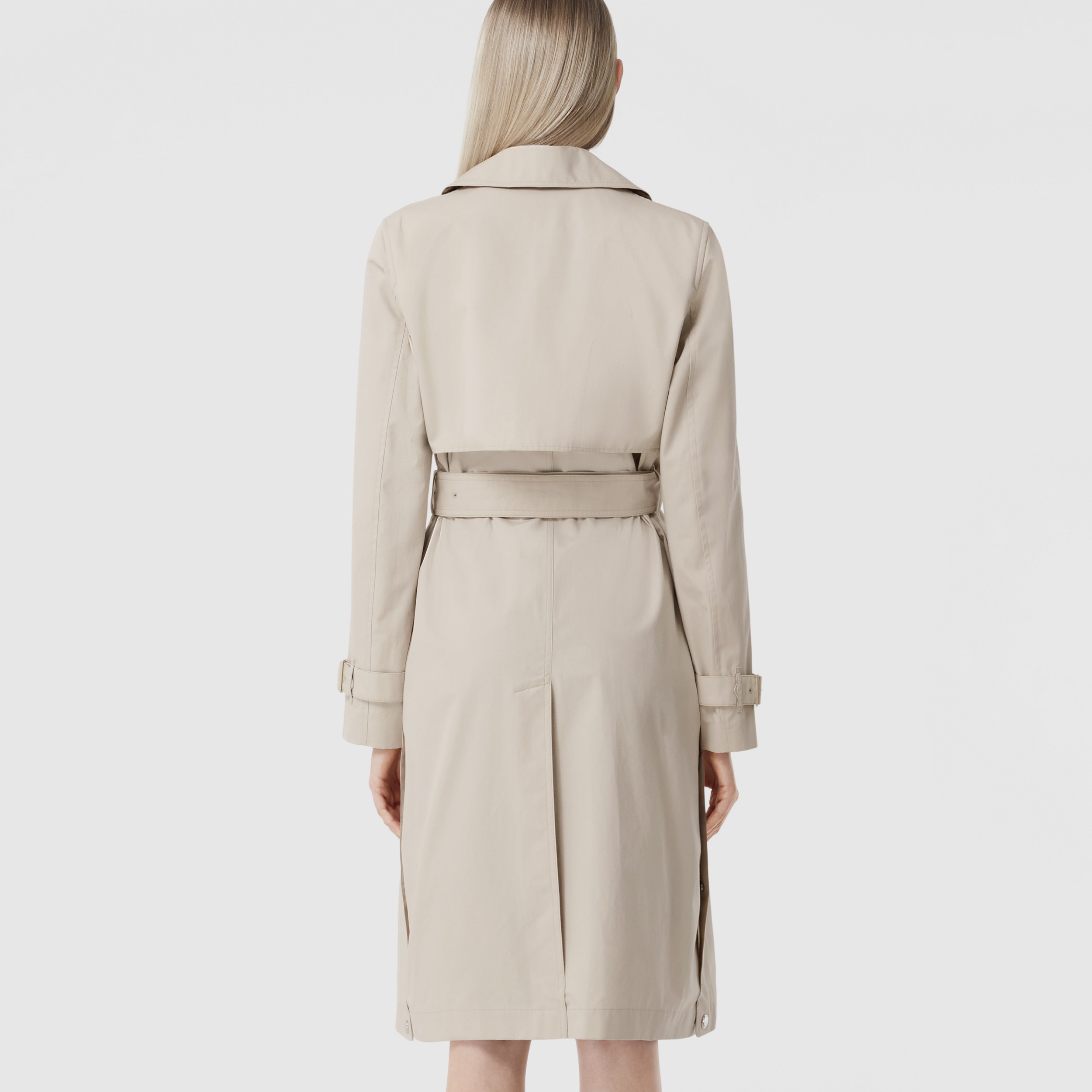 Cotton Belted Trench Coat in Soft Taupe - Women | Burberry® Official - 3