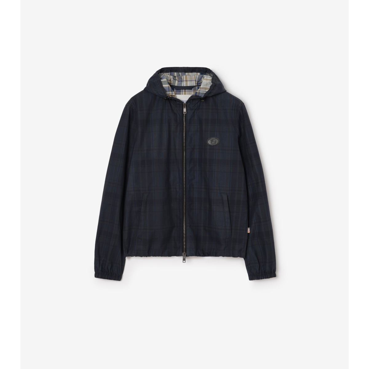  Check Cotton Newport Hooded Jacket
