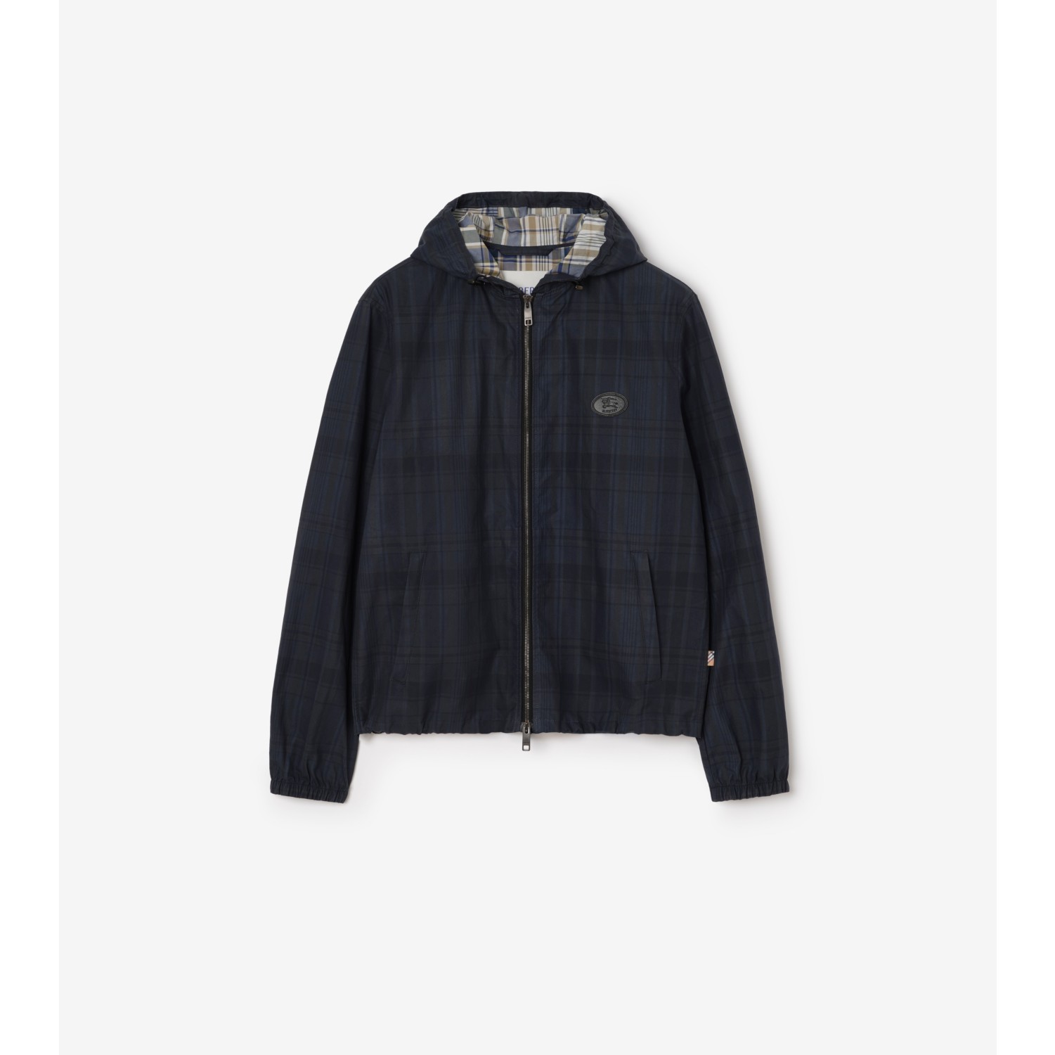 Check Cotton Newport Hooded Jacket