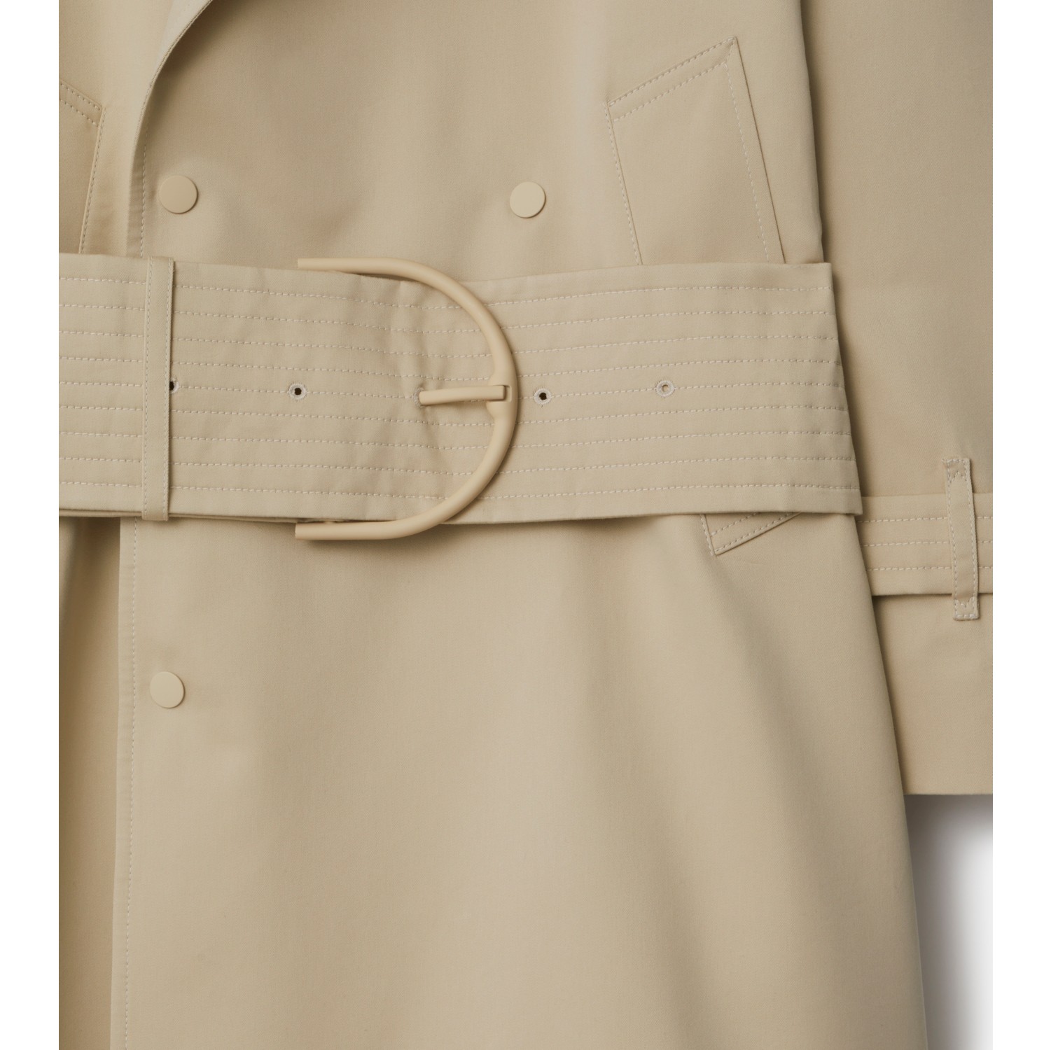Mid-length Cotton Silk Trench Coat