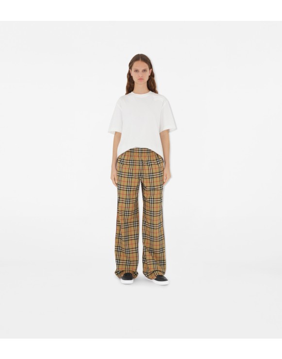 Pantalon en coton Check