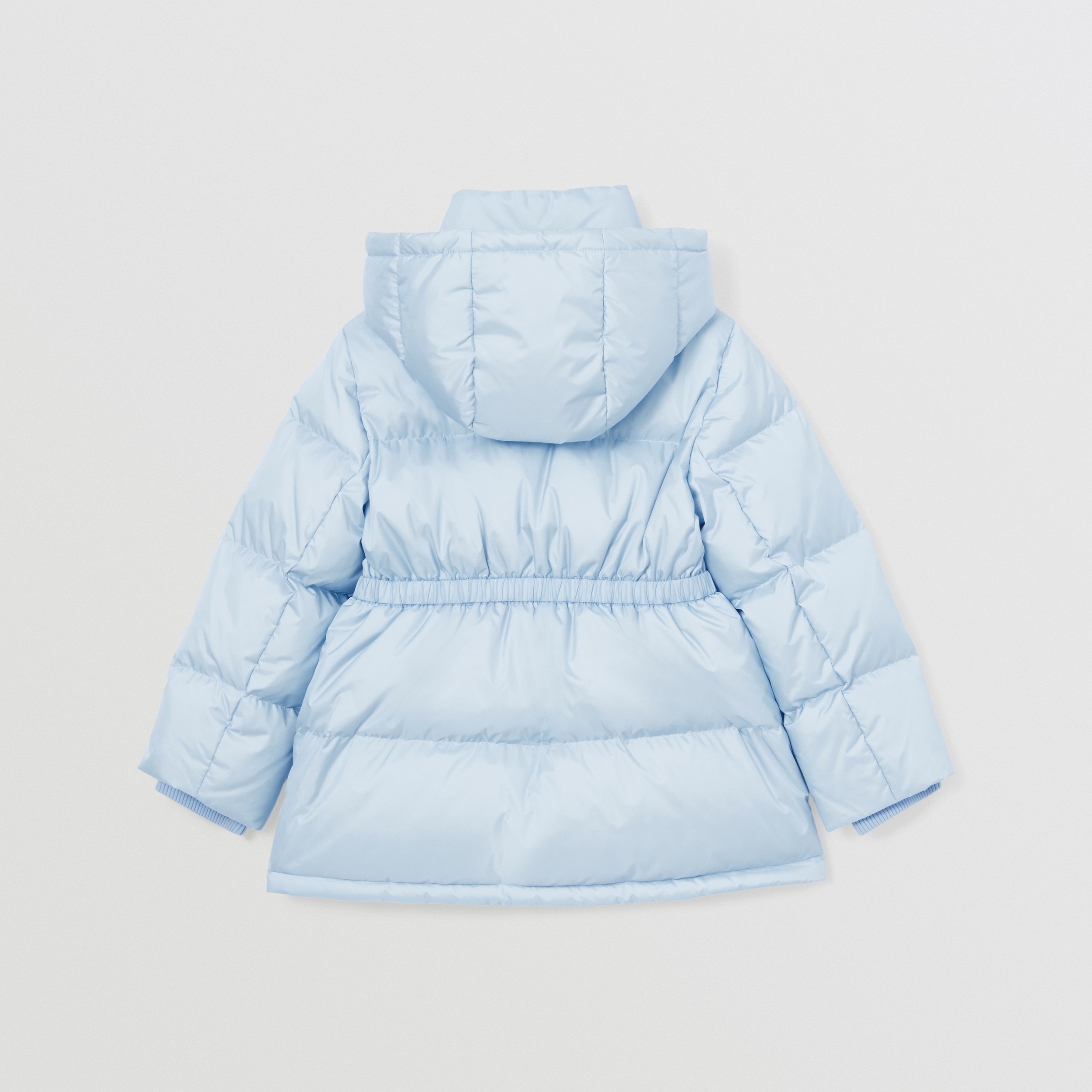 Detachable Hood Nylon Puffer Coat in Pale Blue | Burberry® Official - 4