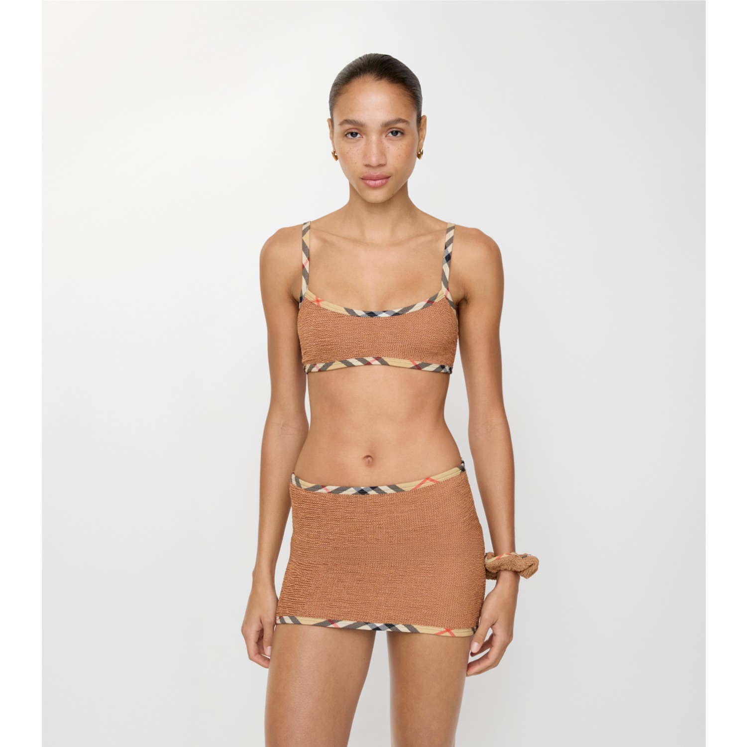 Devyn Swim Skirt/Tube Top in Metallic cocoa - Women, Nylon | Burberry® Official