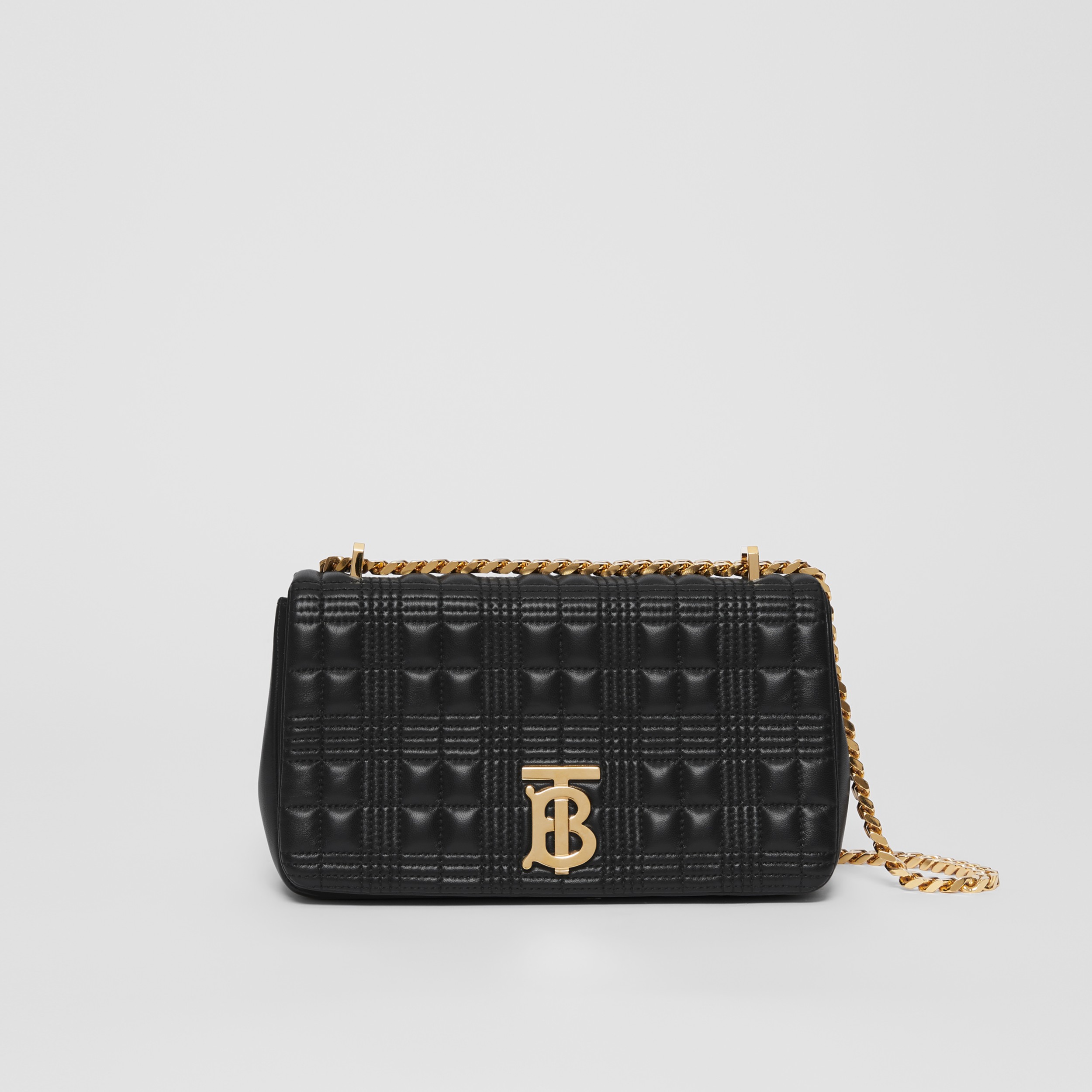 Small Quilted Lambskin Lola Bag in Black/light Gold Women Burberry