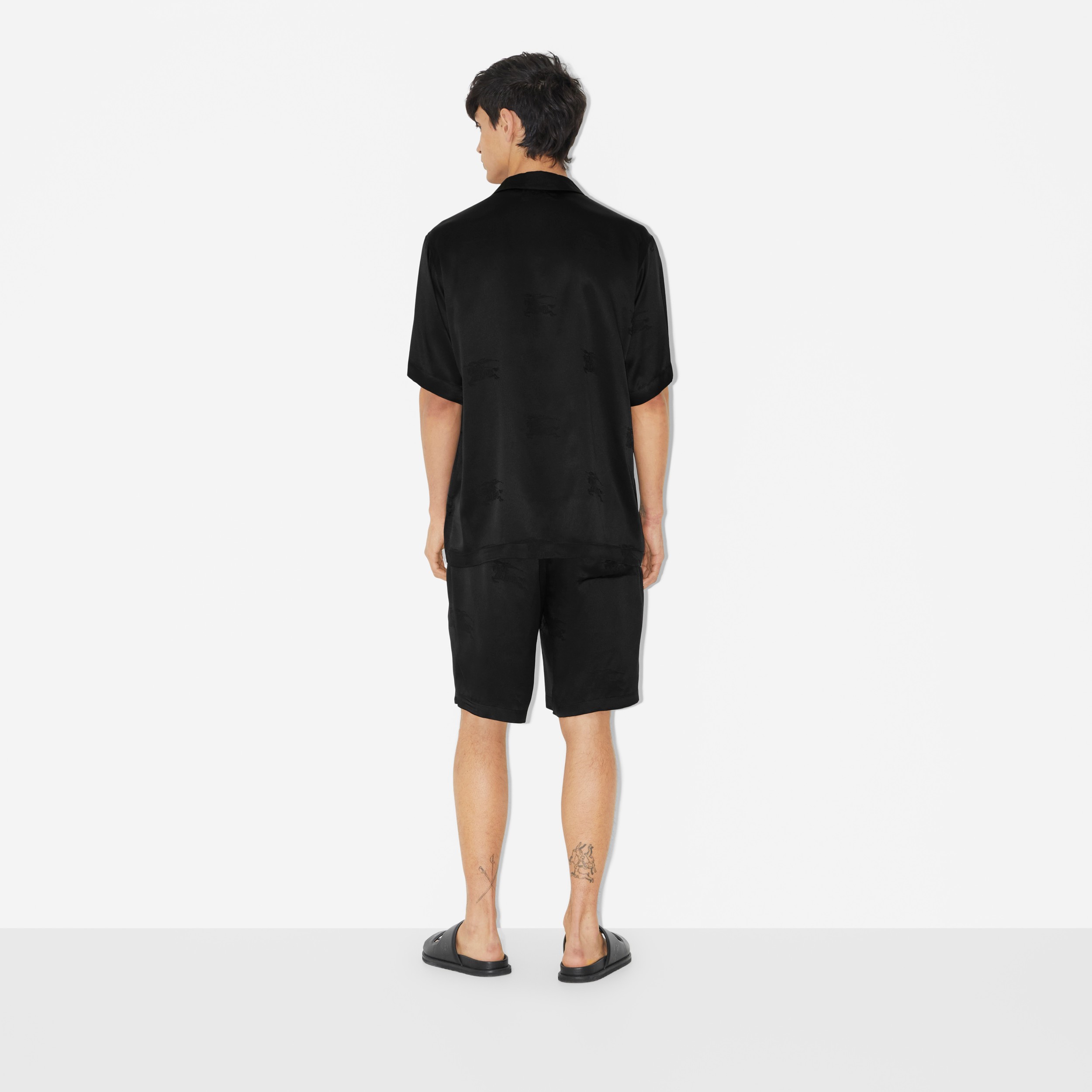EKD Silk Shorts in Black - Men | Burberry® Official - 4