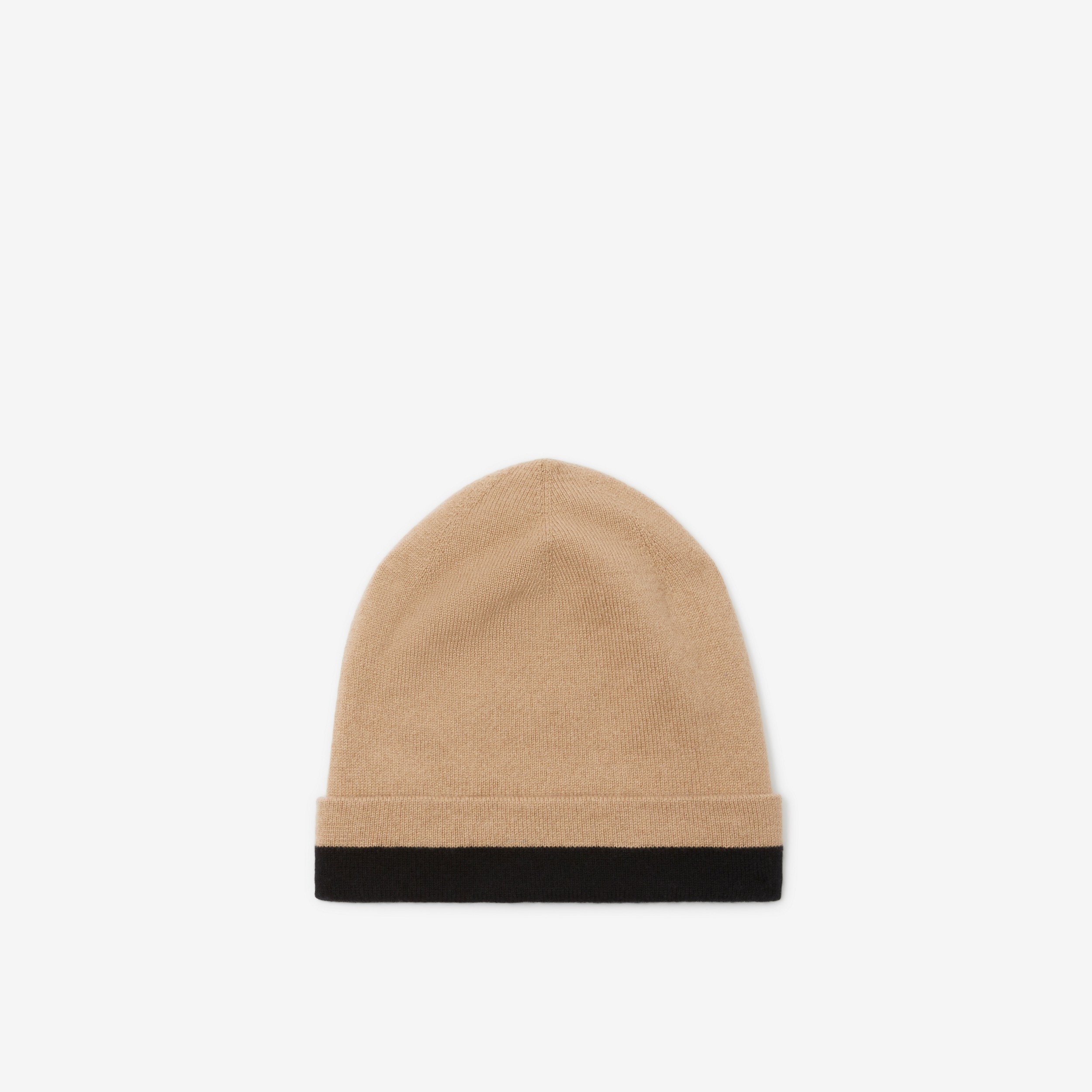 Logo Intarsia Cashmere Beanie in Archive Beige/black | Burberry® Official - 2
