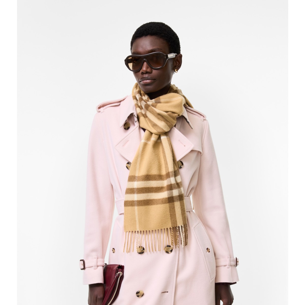  Check Cashmere Scarf